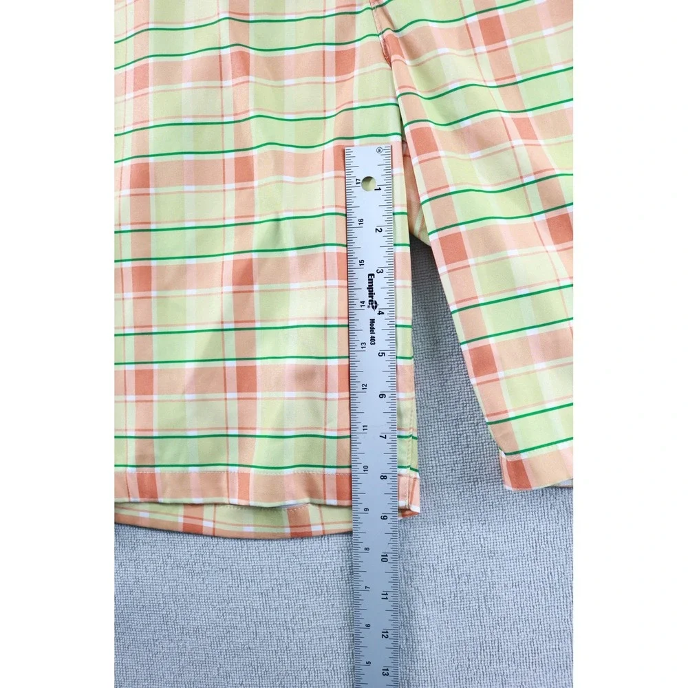 Nike Golf Shorts Mens 34 Orange Green Plaid Dri-FIT Standard Fit CI9803-251